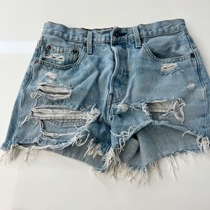 Levi cutoff shorts